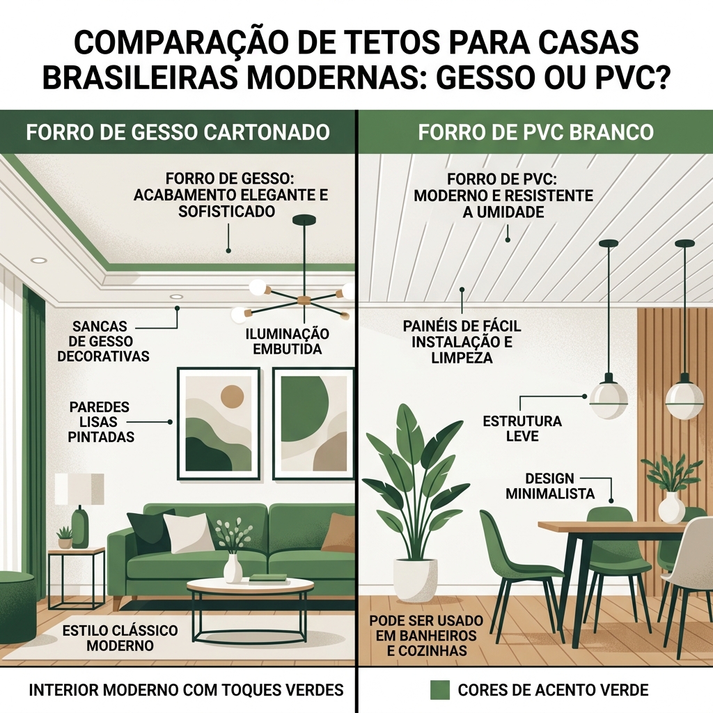 Forro de Gesso ou Forro PVC