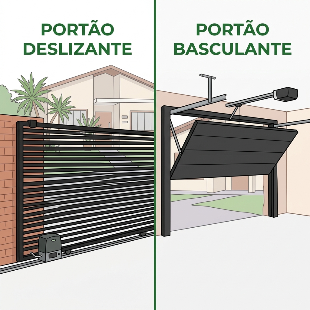 Portão Automático Deslizante ou Basculante